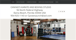 Desktop Screenshot of caninoskarateandboxingstudio.com